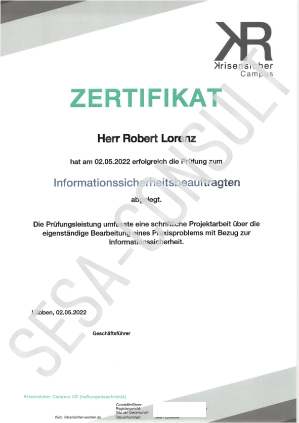 Informationssicherheitsbeauftragter
